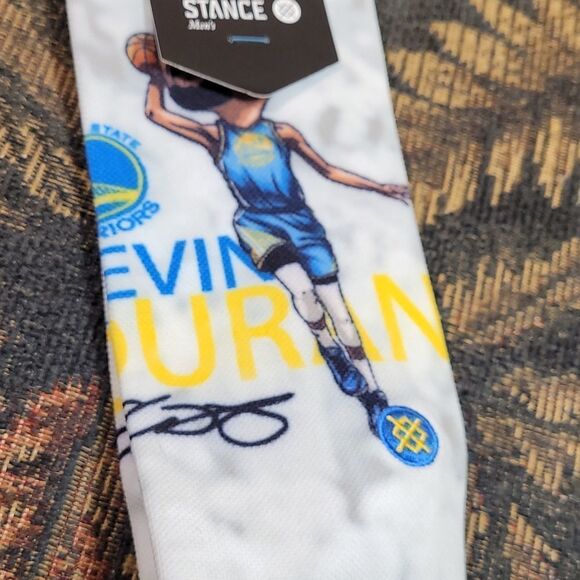 Kevin Durant Golden State Warriors Stance Men's Big Head Crew Novelty Socks- NWT - Picture 3 of 6